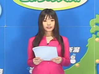 صدمت تلفزيون weathergirl تجميل الوجه في حي تلفزيون