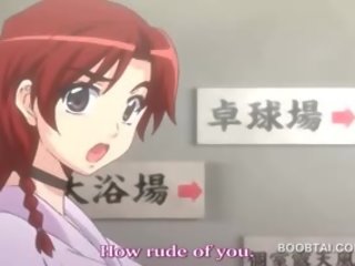 Červenovlasé hentai attractive hottie dávať sýkorka práce v anime video