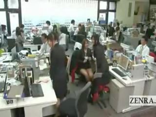 Sottotitolato enf giapponese ufficio signore safety trapano spogliarello